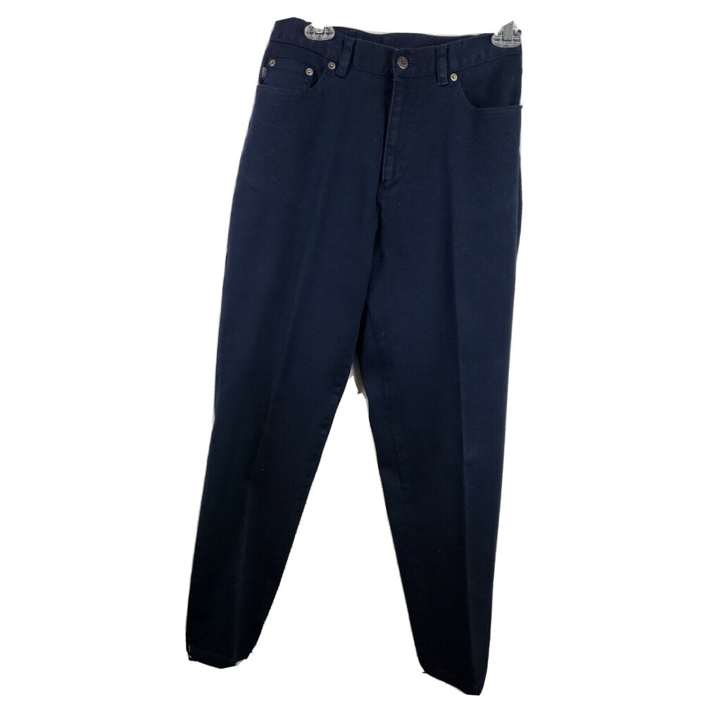 Lauren Jeans Co Ralph Lauren Womens 8 Navy Denim Pants Classic Straight